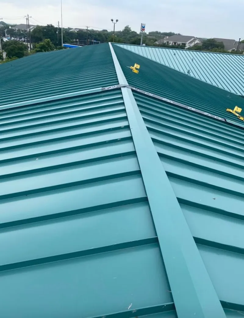 Green commercial metal roof ridge and valley for Metal Roof Repair in West Ocean City